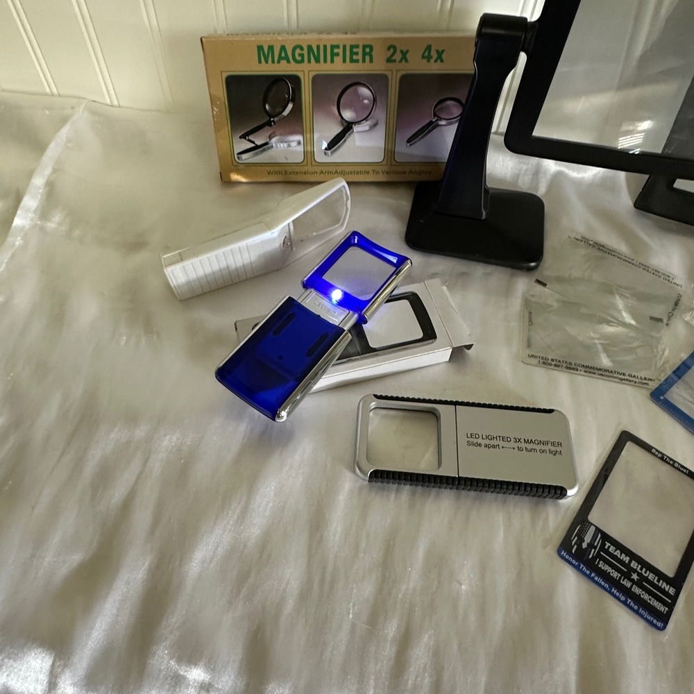 Unbranded Magnifier Lot Multicolored Good LED Desktop Page Portable - Picture 10 of 10